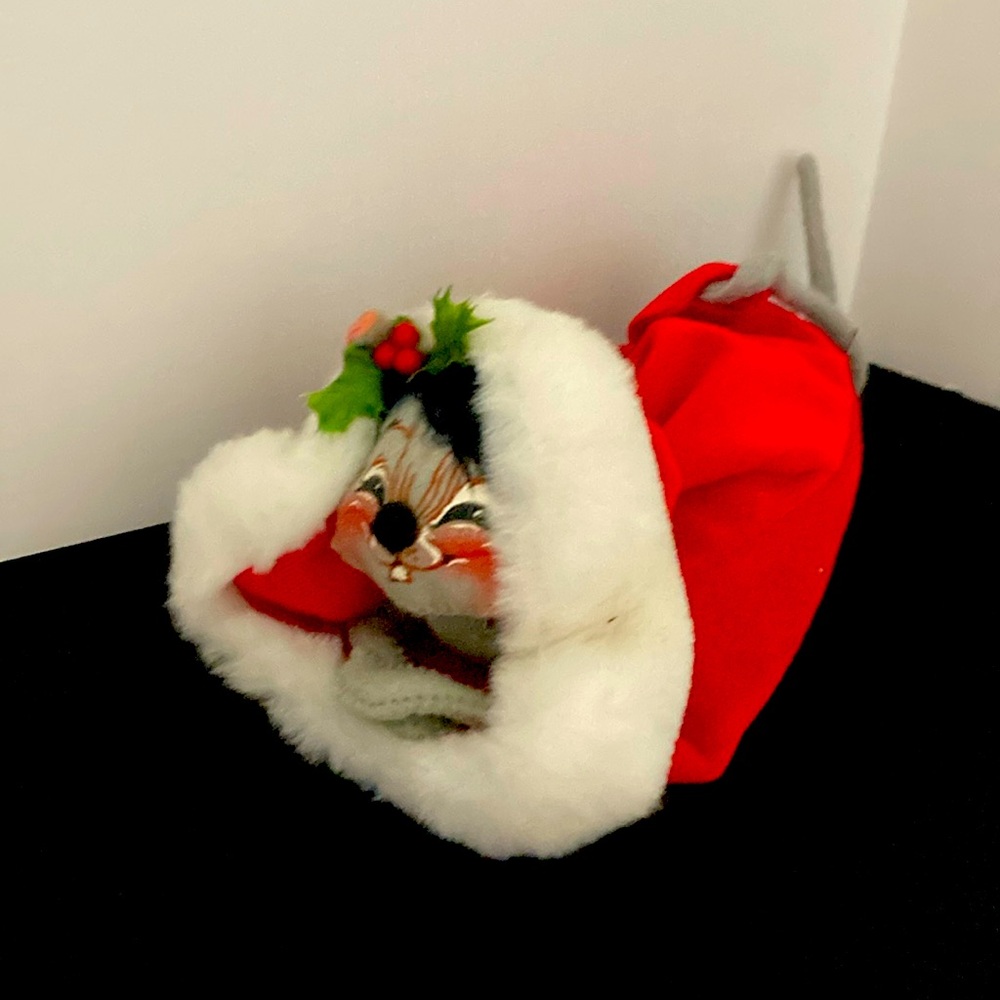 Annalee 1990 Mouse In Stocking 6inch